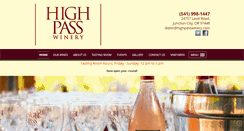 Desktop Screenshot of highpasswinery.com