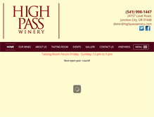 Tablet Screenshot of highpasswinery.com